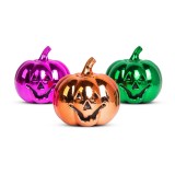 Decoratiune dovleac de Halloween - stralucitor - 6 cm - 3 culori pachet