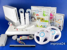 Set Wii modat+placa fitness+2 manete+2 volane+63 jocuri just dance 2020, Mario foto