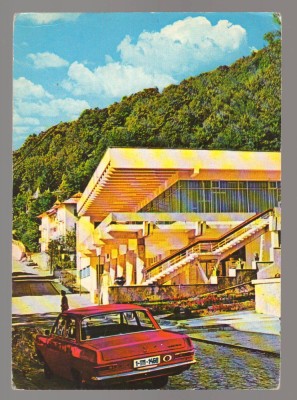 CPIB 23832 CARTE POSTALA - SLANIC MOLDOVA - VILA NEMIRA, AUTOTURISM, CIRCULATA, 1981, STAMPILE, TIMBRU foto