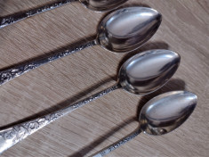 Set lingurite argint masiv - poanson romanesc foto
