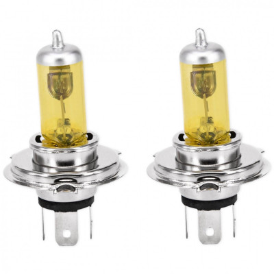 Set Bec Halogen H4 P43 12V 55W Galben TCT-1926 foto