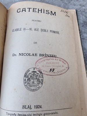 Catehism pentru clasele III-IV, ale şcolii primare - Nicolae Brinzeu foto