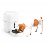 Hranitoare inteligenta de mancare PNI MyPet PT033PF pentru animale de casa, WiFi, 3 litri, programabil din aplicatia dedicata Tuya Smart, integrare in