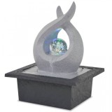 F&acirc;nt&acirc;nă de interior cu iluminare LED, polirășină, vidaXL