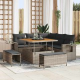 VidaXL Set de canapele pentru grădină 8 pcs Gri 100 x 100 x 71 cm