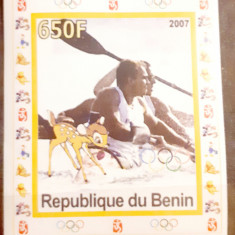 Benin 2007 sport, canoe, Olimpiada colita nedantelata nestampilata, mnh