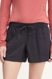 Jack Wolfskin pantaloni scurți Montero culoarea bleumarin, uni, high waist, A63889