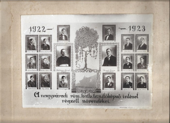 PM357N A nagyv&aacute;radi r&oacute;m kath tanit&oacute;k&eacute;pző int&eacute;zet v&eacute;gzett n&ouml;vend&eacute;kei, 1922-1923