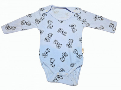 Body bebelusi maneca lunga bleu catelusi bumbac 0-9 luni foto