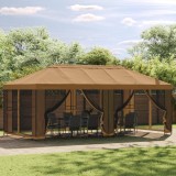 vidaXL Pavilion cu panouri laterale 6 x 3 m Bej Poliester și oțel 190 3375994