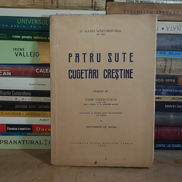 SF. MAXIM MARTURISITORUL - PATRU SUTE CUGETARI CRESTINE , NEAMTU , 1939 #