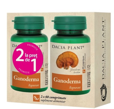 PACHET GANODERMA 60cpr 1+1 (cadou) DACIA PLANT foto