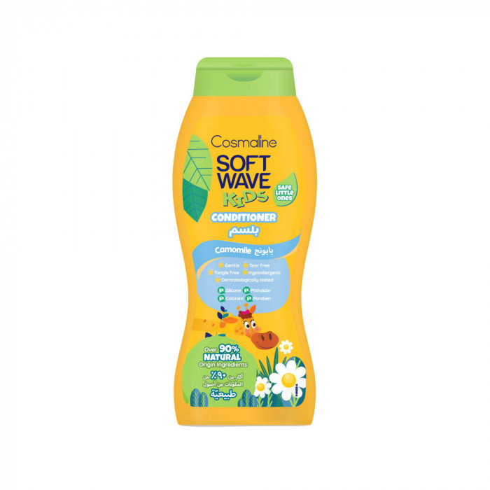 Cosmaline Soft Wave Kids, balsam cu 90% ingrediente naturale pentru copii, aroma de musetel, 400ml