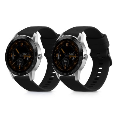 Set 2 curele kwmobile pentru Blackview X1 Smartwatch, Silicon, Negru, 58170.04 foto