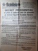 Scanteia 5 martie 1977-primul ziar dupa cutremurul din 4 , decret prezidential