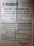 Scanteia 5 martie 1977-primul ziar dupa cutremurul din 4 , decret prezidential