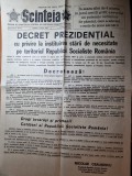 Scanteia 5 martie 1977-primul ziar dupa cutremurul din 4 , decret prezidential