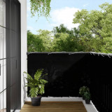 Paravan de balcon, negru, 120x700 cm, 100% poliester oxford GartenMobel Dekor, vidaXL