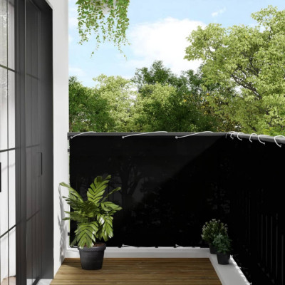 vidaXL Paravan de balcon, negru, 120x1000 cm, 100% poliester oxford foto