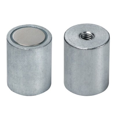 Magnet neodim oală D 13 mm x H 20 mm cu filet interior foto