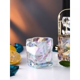 Set 4 pahare pentru bautura, cristal stralucitor, 8x8x7cm
