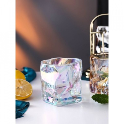Set 4 pahare pentru bautura, cristal stralucitor, 8x8x7cm foto