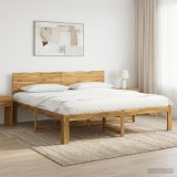 Cumpara ieftin Cadru de pat dublu cu spatar ROSTOCK Alb 180 x 200 cm