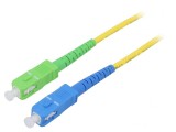 Patch cord fibră optică OS2 SC/APC-SC/UPC 5m galben, Goobay
