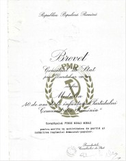 BREVET MEDALIA &amp;quot;40 DE ANI DE LA INFIINTAREA PCR&amp;quot;, RPR, SEMNAT GHEORGHIU DEJ foto