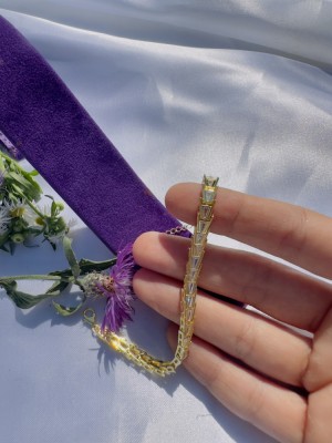 Brățara Tenis din Argint -Auriu &amp;ndash; Magia Strălucirii Infinite &amp;icirc;n Eleganță Pură foto