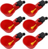 Set 6 Hranitoare Automate Pasari, Plastic Rosu - Adapator Universal Pasari