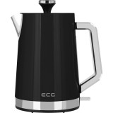 Fierbator electric ECG RK 1766 Vintage Nero, 2200 W, 1.7 litri, otel inoxidabil, negru