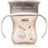 Chicco 360 Perfect X 12m+ cană pentru antrenament cu m&acirc;nere Grey 200 ml