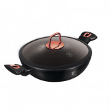 Cumpara ieftin Tigaie Wok cu capac, 30 cm, negru Rose Collection, Berlinger Haus