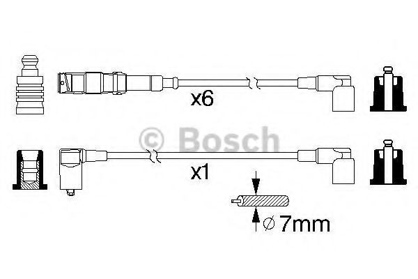 Set fise bujii MERCEDES G-CLASS Cabrio (W463) (1989 - 2016) BOSCH 0 986 356 332