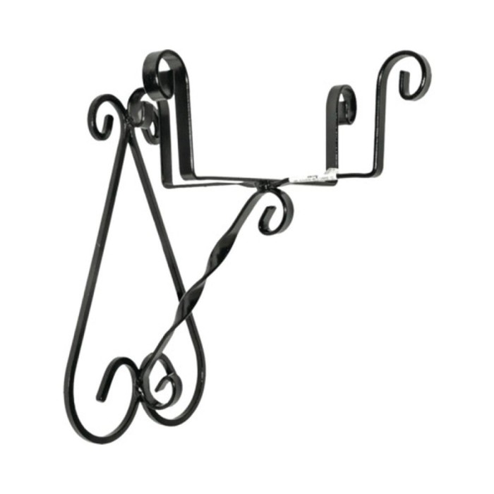 Suport ghiveci perete 18cm negru