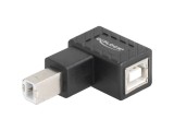 Adaptor USB 2.0 B soclu cu mufă 90&deg; sus/jos DELOCK