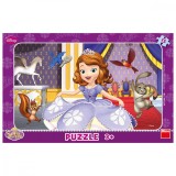 Puzzle Printesa Sofia, 15 piese, Dino Toys, Multicolor, 3-4 ani, Joc Educativ, Dimensiuni 29.5x18x0.4 cm, Imaginatie si Indemanare