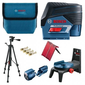 Bosch GCL 2-50 C + RM 2 + BT 150 Set nivela laser cu linii, 20m, receptor 50m, precizie 0.3mm/m - 3165140865593 foto