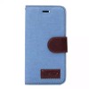 Husa Denim iPhone 6 6s 4.7" + folie protectie display + stylus, iPhone 6/6S, Piele, Apple