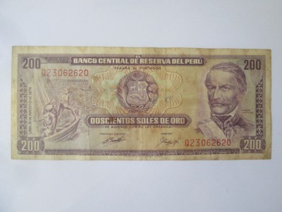 Peru 200 Soles de Oro 1974 foto