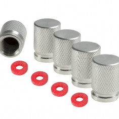 Set 5 Buc Capacele Ventil Aluminiu Carmotion Argintiu Silver 63477SI