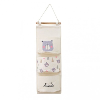 Organizator textil suspendat pentru jucarii si depozitare, Animals, 59x19.5 cm foto