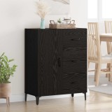 vidaXL Bufet cu sertar Stejar Negru 69,5 x 34 x 90 cm Lemn compozit 880663