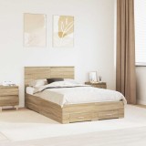 Cumpara ieftin Cadru de pat Stejar Sonoma 120 x 200 cm Lemn prelucrat