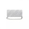 Geanta plic seara, argintiu, 20 x 10 cm, model dungi oblice in relief cu sclipici, Magrot 24022