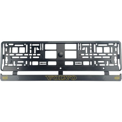 Set 2 bucati, suport numar inmatriculare carbon VOLVO V foto