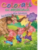 Colorati cu abtibilduri 4 - Imagini din povesti (48 abtibilduri)