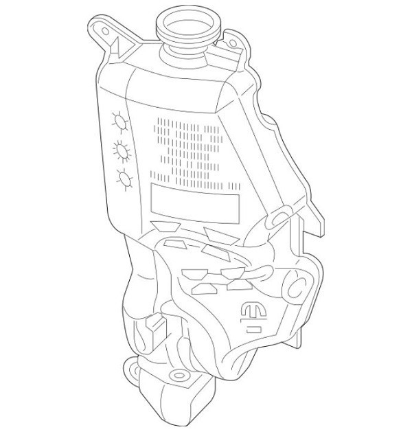 Rezervor spalator parbriz Ram 1500/2500/3500, 01.2018-, fara pompa lichid parbriz, fara spalator far, fara senzor nivel lichid (cu gaura senzor),Cu c
