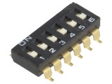Comutator DIP-SWITCH 6 Secțiuni ON-OFF 0,025A 24VDC